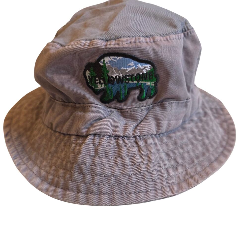 Yellowstone Bucket Hat VTG Sun Faded National Parks Gorpcore Outdoors Hiking